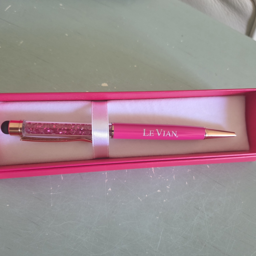 Le Vian Pink Crystal Stylus Ballpoint Pen